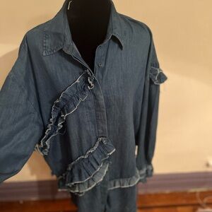 Zara jean shirt can wear as a shirt dress